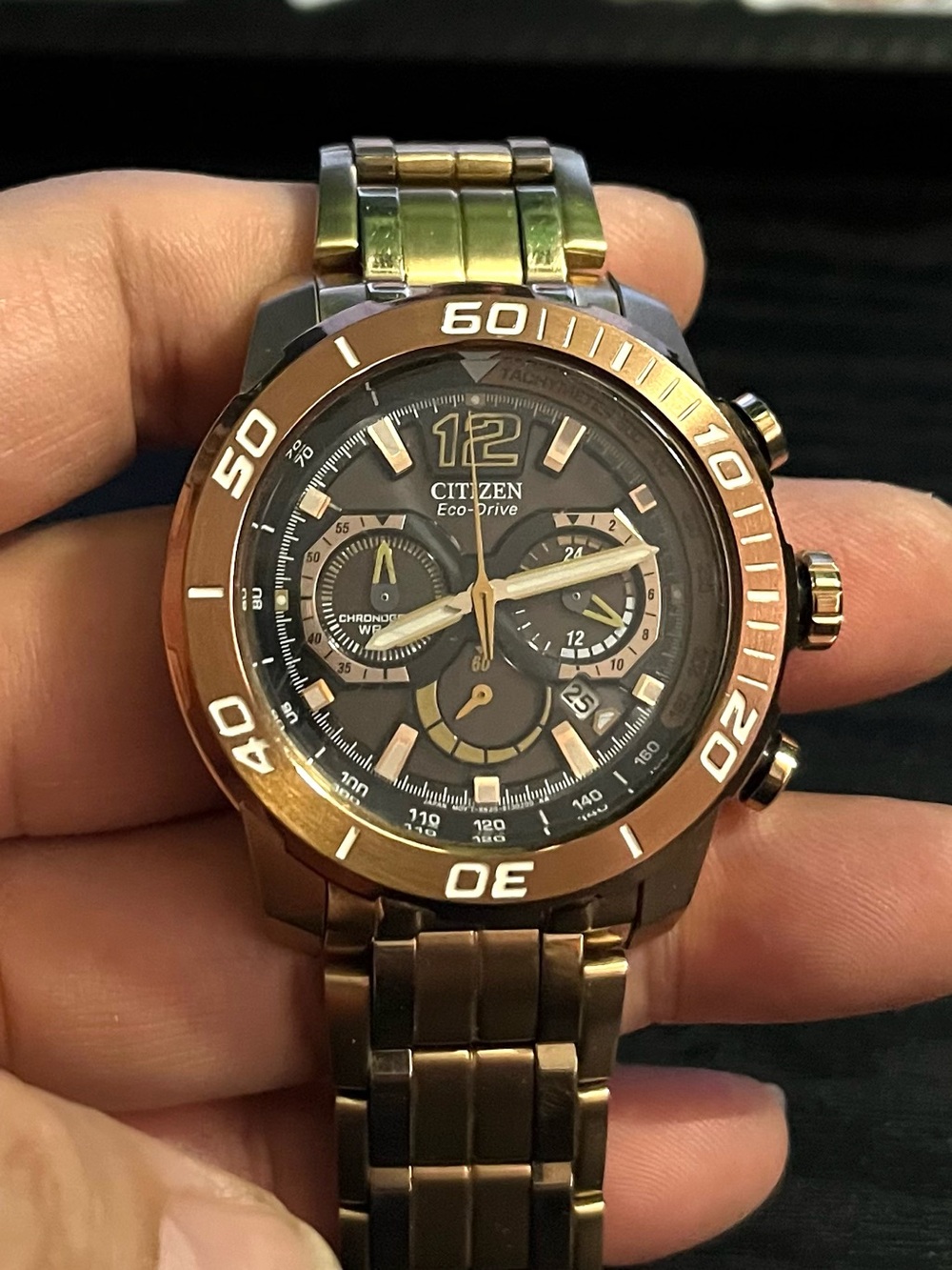 Citizen Eco-Drive Rose gold Primo Stingray 620 44mm watch